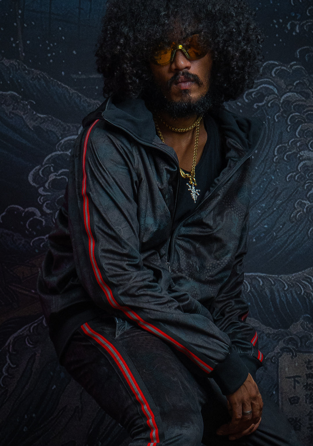 Tracksuit Hoodie Men / Velvet Fawn Redline - DRAGONS